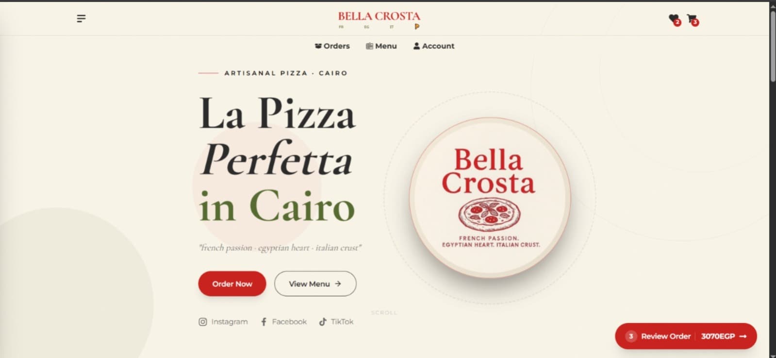 Bella Crosta Pizza